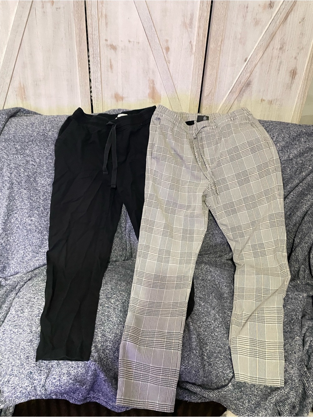 Men’s Black Slim Waist tie Pants